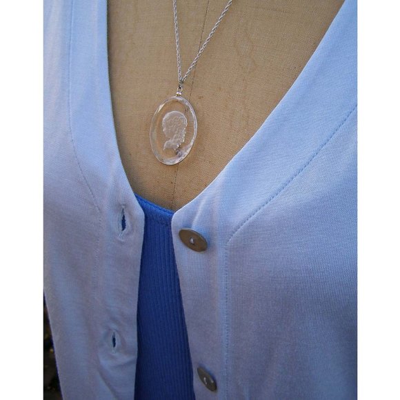 NWT size S/M Oscalito You Too blue cardigan top - Picture 2 of 11